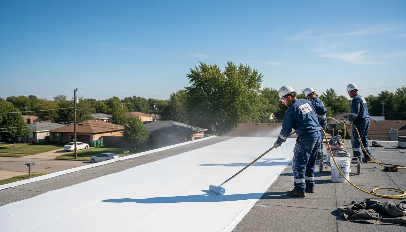 Commercial roof coating in Woodbine, GA near me